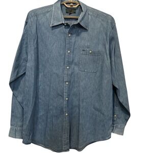 VTG Alexander Julian Colours Mens Denim Shirt Long Sleeve Button Up XXL Gorpcore